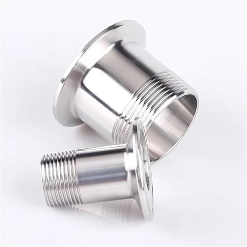 1 STÜCKE DN8 DN15 DN20 DN25 DN32 BSPT Edelstahl SS304 Tri Clamp Außengewinde Rohrverschraubung Adapter 1/2 "3/4" 1 "1-1/4"(DN25 x Ferrule 40) von NIWPPKIMX