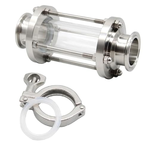 1 stück SAP Edelstahl SS304 Aluminium Blindplatte KF Blankflansch NW25 Vakuumflansch Blank KF Vakuumarmaturen KF16 KF25 KF40 KF50(Glass with 1Xclamps,3") von NIWPPKIMX