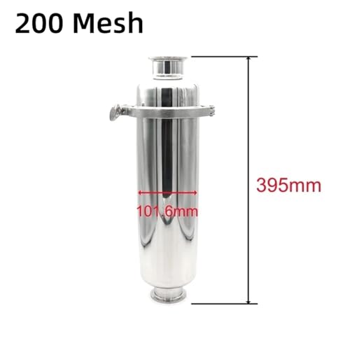 1 stück SS304 Edelstahl Sanitär Inline-Sieb Filter Fit 38 51mm Rohr Rohr 20 40 100 150 Mesh Bier homebrew Tri Clamp 50,5 64mm(Filter 200 mesh,51MM FERRULE64_SS304) von NIWPPKIMX