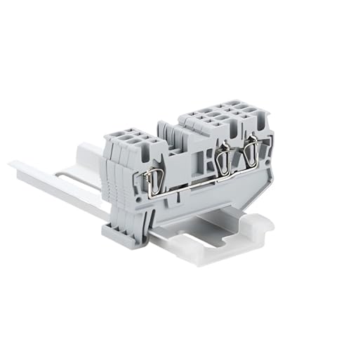 10 Stück ST-1.5-TWIN DIN-Schienenklemmenblock Feder Elektrische Verdrahtung Zugtyp 3 Leiter Drahtverbinder ST-1.5-TWIN von NIWPPKIMX
