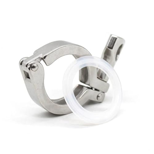 Hochleistungsklemme SS304 Edelstahl-Einzelstiftklemme mit Silikondichtung, dreiblättriger Kleeblatt-Anschluss, 1“-4 Zoll, 1 Stück, 2 Stück, 5 Stück, 10 Stück(1Pack,19mmx Ferrule 25.4) von NIWPPKIMX