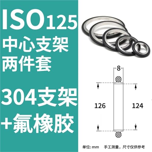 SAP Vakuum NW Flansche KF Zentrum Ring mit FKM O-ring, KF16/25/40/50 Edelstahl 304 Zentrum ring dichtung for KF/NW/MF Flansche(ISO125 304 KFM,2 Packs) von NIWPPKIMX