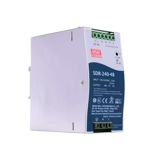 SDR-240-48 DC 48V 5A 240W Industrie-DIN-Schienen-Einzelausgangsnetzteil mit PFC-Funktion von NIWPPKIMX