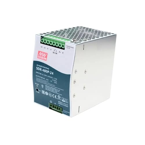SDR-480P-24 DC 24V 20A 480W Industrie-DIN-Schienen-Einzelausgangsnetzteil mit PFC-Funktion von NIWPPKIMX
