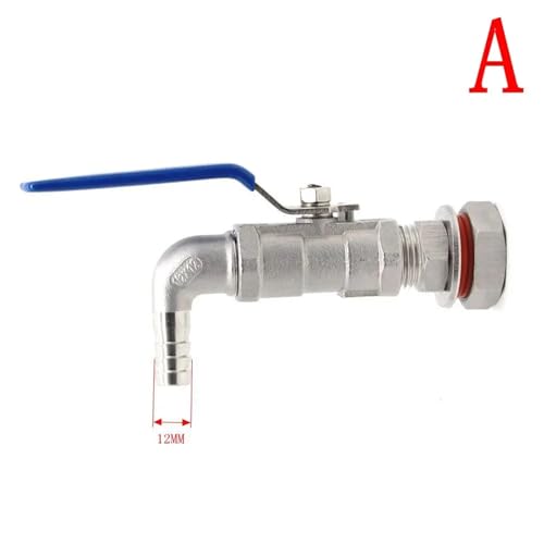 SS304 Edelstahl 1/2 "Nahtlosen Kompakte Kugel Ventil & Barb-Homebrew Bier Kessel Topf Kugel ventil set dichtung mutter pagode splice(A 248g) von NIWPPKIMX