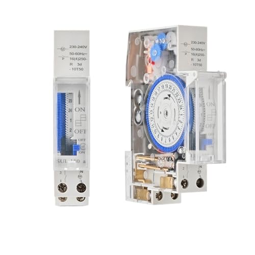 SUL180A Din-schiene Mechanische Zeitschaltuhr 24 Stunden Relais Analoge Elektrische Programmierbare Zeitschaltuhr Batterie 220 V 16 A von NIWPPKIMX