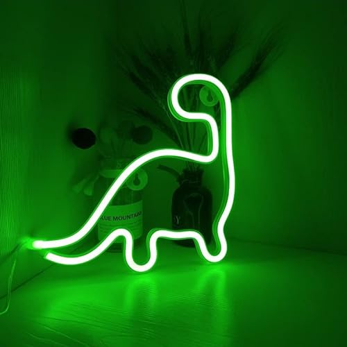 NIWWIN Dinosaurier Neonlicht, LED-Neonschilder,Dekorative Wandlampe,3AA/USB betrieben.Stimmungslichter im Schlafzimmer,Kinderzimmerdekoration, Weihnachtsdekoration, Geburtstagsgeschenk. von NIWWIN