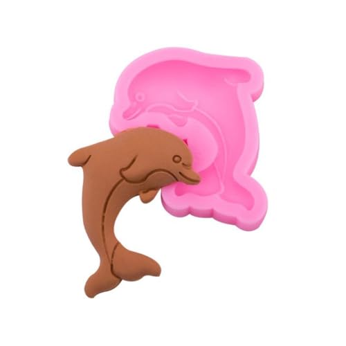 NIXNUT Fondant Kuchen Schokoladenform Silikon Keks Süßigkeiten Form Backen DIY Küchenwerkzeug Party Dekorieren Marine Tier Delfin Muster von NIXNUT