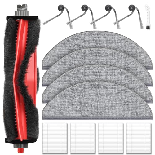14 Stück Q7 M5 Zubehör für Roborock Q7 M5 / Q7 M5+ / Q7 L5 / Q7 L5+ Saugroboter, 1 Hauptbürste 4 Wischpad 4 HEPA Filter 4 Seitenbürste 1 Reinigungszubehör, Ersatzteilset für Roborock Q7 M5 / Q7 M5+ von NIXOOT
