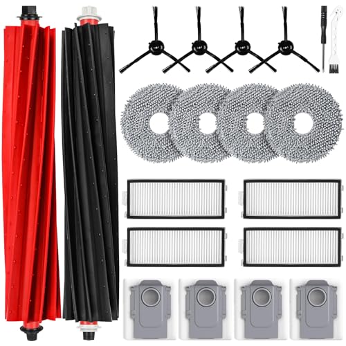 20 Stück Zubehörset für Roborock Qrevo Master/Qrevo Slim Saugroboter, 2 Hauptbürste 4 Staubbeutel 4 Wischpad 4 HEPA Filter 4 Seitenbürste 1 Reinigungszubehör 1 Schraubendreher Ersatzteile 20 Stück Zubehörset für Roborock Qrevo Master/Qrevo Slim Saugroboter, 2 Hauptbürste 4 Staubbeutel 4 Wischpad 4 HEPA Filter 4 Seitenbürste 1 Reinigungszubehör 1 Schraubendreher Ersatzteile von NIXOOT
