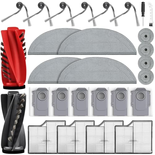 28 Stück Zubehör für Roborock Saros 10 Saugroboter, 2 Hauptbürste 6 Staubbeutel 4 Wischpad 4 Runde Wischmopps 4 HEPA Filter 6 Seitenbürste 1 Reinigungszubehör 1 Schraubendreher Ersatzteile 28 Stück Zubehör für Roborock Saros 10 Saugroboter, 2 Hauptbürste 6 Staubbeutel 4 Wischpad 4 Runde Wischmopps 4 HEPA Filter 6 Seitenbürste 1 Reinigungszubehör 1 Schraubendreher Ersatzteile von NIXOOT
