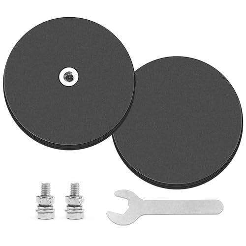 2 Stück Magnet Gummiert Starke, Neodym Magnete Gummiert Extra Stark mit M6 Außengewinde und Schlüssel, für Lichtleisten und Zusätzliche Spiegel Den Außenbereich (Ø88mm 55 Kg Haftkraft) von NIXRET