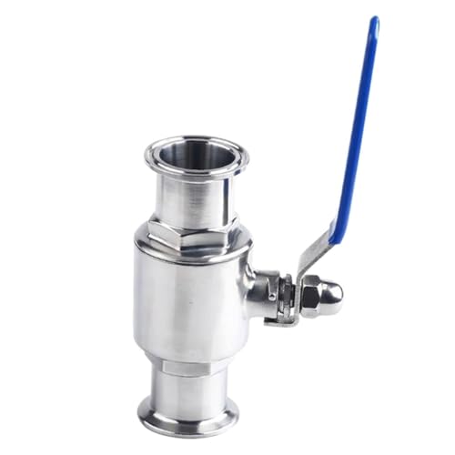 1 Stück Lebensmittelqualität 304SS Sanitär-Kugelhahn mit gerader Form – Schnellanschluss-Klemmtyp for die Pharma- und Lebensmittelindustrie(38mmx50.5) von NIYADO