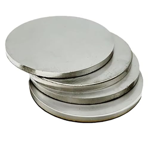 4 Stück 50 mm runde Platten aus Edelstahl 201 – hochfeste, erosionsbeständige runde Scheiben for maschinelles Schneiden und Dichtungsanwendungen(1.5mm) von NIYADO
