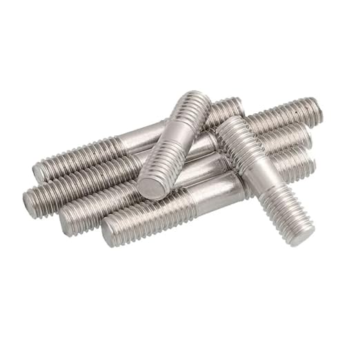 5 Stück M10 Doppelgewindestangen – Bolzen aus Edelstahl 304, 40–65 mm Länge, langlebig und vielseitig(M10 55mm) von NIYADO