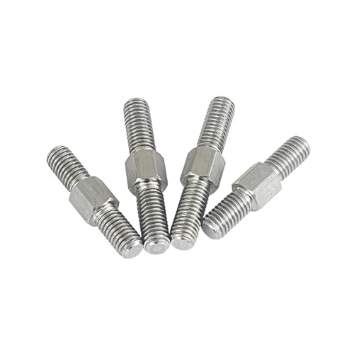 Doppelendige Gewindestange aus Edelstahl 304 M5 M6 M8 – Stehbolzen mit Links- und Rechtsgewinde for vielseitige Anwendungen(M6x100mm 2pcs) von NIYADO