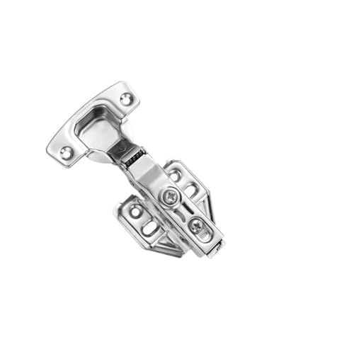 Moderne, rahmenlose Schranktürscharniere mit sanftem Schließmechanismus – vernickelte europäische Voll-/Halbauflage/Einsätze(Half Overlay,2 Pcs) von NIYADO