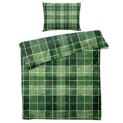 NIYAKA Bettwäsche Karo Muster 135x200 - Retro Wendebettwäsche, 110gsm Mikrofaser, Weiche & Kuschelige & Bügelfreie Bettbezug 2er Set, 1 Kopfkissenbezug 80x80, mit Reißverschluss NIYAKA Bettwäsche Karo Muster 135x200 - Retro Wendebettwäsche, 110gsm Mikrofaser, Weiche & Kuschelige & Bügelfreie Bettbezug 2er Set, 1 Kopfkissenbezug 80x80, mit Reißverschluss von NIYAKA