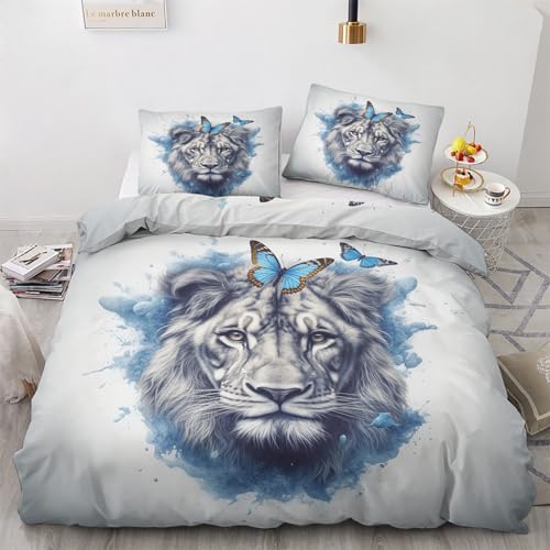 NIYAKA Löwe Bettwäsche 140x200 - Tier Bettbezug 2er Set mit 1 Kissenbezüg 80x80 cm, Weich & Warme & Angenehm Mikrofaser Bettwäsche-Sets mit Reißverschluss NIYAKA Löwe Bettwäsche 140x200 - Tier Bettbezug 2er Set mit 1 Kissenbezüg 80x80 cm, Weich & Warme & Angenehm Mikrofaser Bettwäsche-Sets mit Reißverschluss von NIYAKA