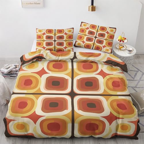 NIYAKA Weiche Bettwäsche 135x200 Retro Ästhetik Set 2teilig | Bettbezug 70er Jahre Orange mit Kissenbezug 80x80 cm, Mikrofaser Wendebettwäsche mit Reißverschluss, Kuschelig & Pflegeleich NIYAKA Weiche Bettwäsche 135x200 Retro Ästhetik Set 2teilig | Bettbezug 70er Jahre Orange mit Kissenbezug 80x80 cm, Mikrofaser Wendebettwäsche mit Reißverschluss, Kuschelig & Pflegeleich von NIYAKA