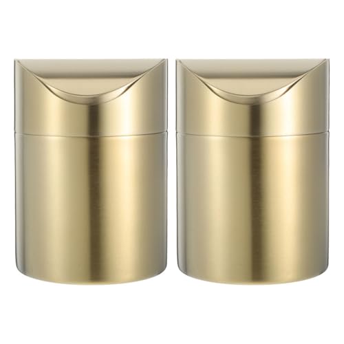 NIYANGLE 2 Stück Mini-Desktop-Mülleimer Mülleimer mit Schwingdeckel Edelstahl Kleiner Papierkorb für Kinder zum Recycling Badezimmer Küchen Büros Schminktisch NIYANGLE 2 Stück Mini-Desktop-Mülleimer Mülleimer mit Schwingdeckel Edelstahl Kleiner Papierkorb für Kinder zum Recycling Badezimmer Küchen Büros Schminktisch von NIYANGLE