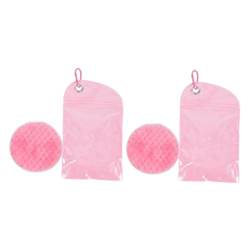 NIYANGLE 2 Stück Strandsandentferner Sandreinigungshandschuhe Tragbar Langlebig Schnell für Strandurlaub Camping Outdoor mit Tragetasche Rosa von NIYANGLE