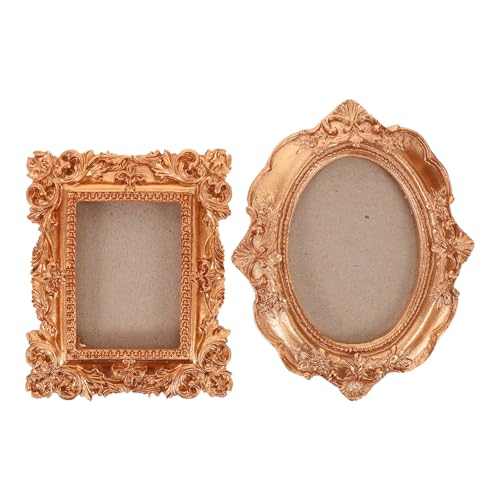NIYANGLE 2 magnetische Kühlschrankrahmen im Vintage-Stil: Mini-Bilderrahmen in Gold mit Magnet – Kühlschrankmagnete für Fotos und Gemälde NIYANGLE 2 magnetische Kühlschrankrahmen im Vintage-Stil: Mini-Bilderrahmen in Gold mit Magnet – Kühlschrankmagnete für Fotos und Gemälde von NIYANGLE