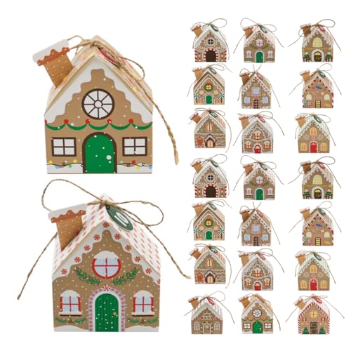 NIYANGLE 24 Geschenkboxen in Hausform: Geschenkboxen für Weihnachtsfeiern – Adventskalenderhülle in Hausform zum Verpacken von Süßigkeiten und Spielzeug – wiederverwendbar und einfach NIYANGLE 24 Geschenkboxen in Hausform: Geschenkboxen für Weihnachtsfeiern – Adventskalenderhülle in Hausform zum Verpacken von Süßigkeiten und Spielzeug – wiederverwendbar und einfach von NIYANGLE
