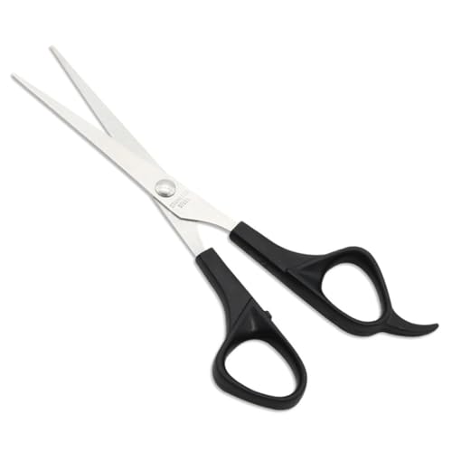 NIYANGLE 5 Stück Professionelle Haarschneideschere aus Edelstahl mit Schwarzem Kunststoffgriff Langlebig und Leicht Geeignet für Heim Salon haarschnitt Präzises Schneiden und Styling von NIYANGLE