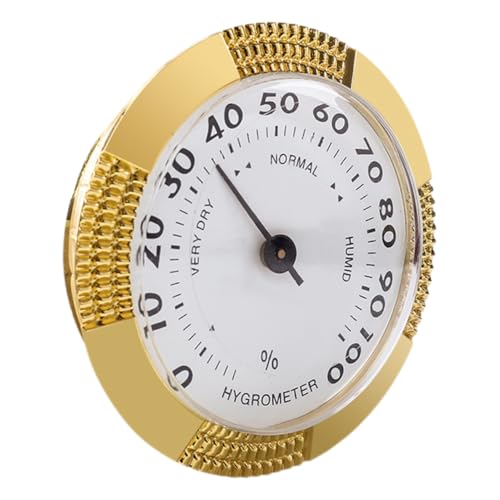 NIYANGLE Hygrometer Hydrometer Reise Humidor Luftbefeuchter Humidor Luftbefeuchter Sensor Mechanischer Humidor Zubehör Feuchtigkeitsmesser Glasoberfläche von NIYANGLE