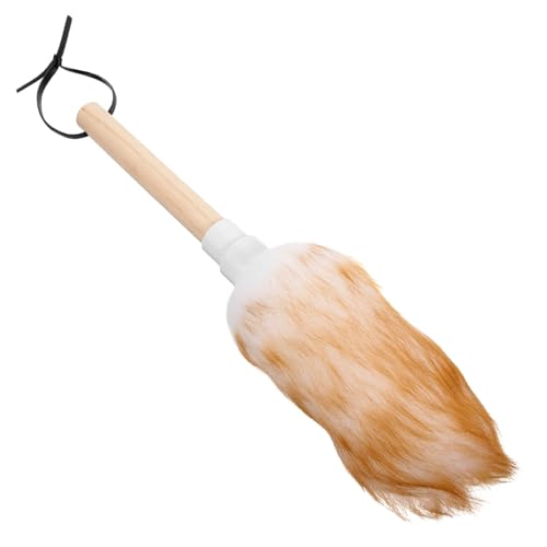 NIYANGLE Wollduster mit Holzgriff Haushaltsreinigungswerkzeug für Möbel Auto und Ergonomisch Gestaltet Schonende Staubentfernung Waschbar für Oberflächen von NIYANGLE
