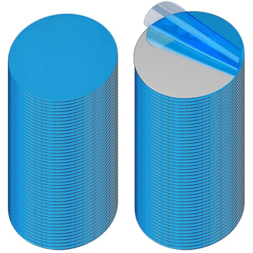 100 Stück Metallplättchen Selbstklebend, Metallplättchen Selbstklebend Silver 30mm, Selbstklebende Metallplättchen Rund, Magnete für Tonie Regal, Tonie Magnetpunkte,Metallplättchen Selbstklebend Handy von NIYATA