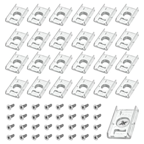 110 Stück Led Strip Befestigung, 10mm Led Strip Halterung, Led Iichtleiste Halterung, LED Streifen Montagehalterung Clips mit 110 Schrauben für wasserdicht oder nicht wasserdicht 5050 LED Strips von NIYATA