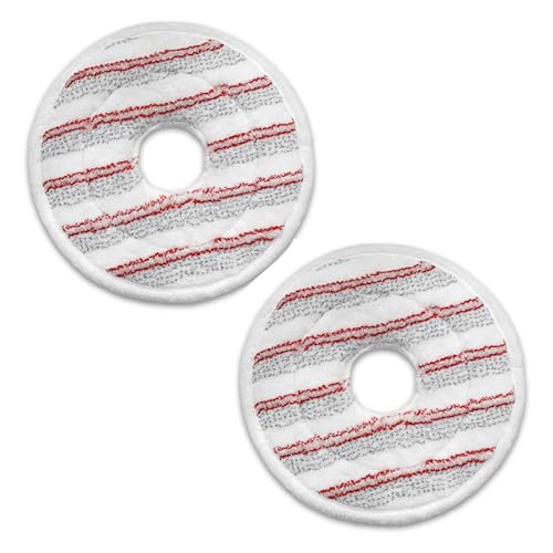 2 Stück Mikrofaser-Wischpads, Wischmopp für Vileda Spin and Clean Mop, Ersatz-Moppkopf, kompatibel mit Vileda Spin Mop und Eimer-Set (rot) von NIYATA