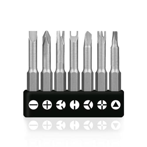 7 Stück Spezial-Förmige Schraubendreher Set 50mm U-Form Y-Typ Innen Kreuz Dreipunkt Schraubendreher Bit Werkzeug Bohrer Schraubendreher Bit Set Bohrer (7) von NIYATA
