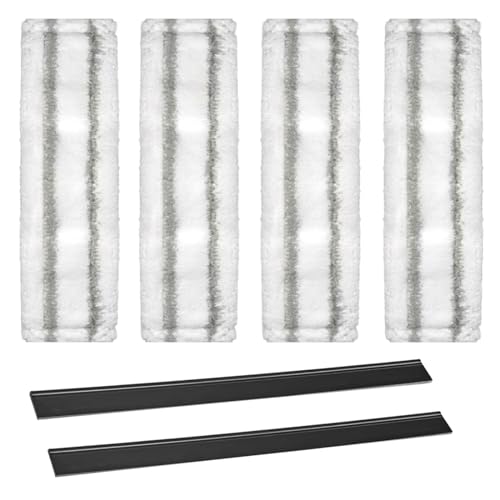 NIYATA 6 Stück Mikrofasertücher für Kärcher WV1, Mikrofasertücher für Fensterreiniger für Kärcher, mit 250 mm Fensterreinigungsklingen für Kärcher WV1 von NIYATA
