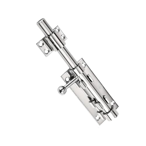 NIYATA Bolzenriegel,Schieberiegel Torriegel 304-edelstahl,200MM Bolzenriegel abschließbar,Abschließbare Türriegel mit Vorhängeschloss Loch,mit Montageschrauben von NIYATA