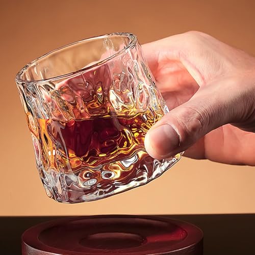 NIYATA Whiskygläser Kristallglas,160ML Whisky Gläser,Whisky Glass,Whiskey Kristallgläser,360 Graders Vridbara,für Bars,Wohnungen,KTV NIYATA Whiskygläser Kristallglas,160ML Whisky Gläser,Whisky Glass,Whiskey Kristallgläser,360 Graders Vridbara,für Bars,Wohnungen,KTV von NIYATA