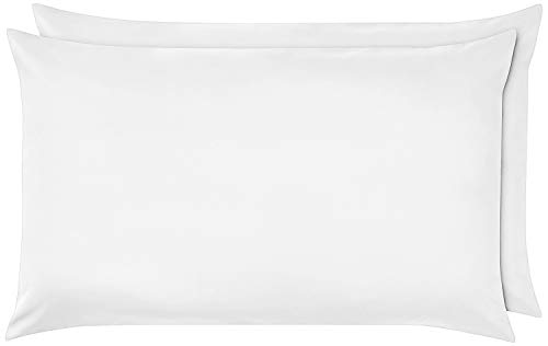 Spannbettlaken, feinste 100 % ägyptische Baumwolle, 23 cm, weiß, Kissenpaar von NIYS Luxury Bedding