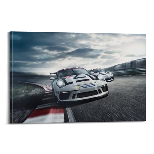 NIZIEE Sportwagen-Poster 911 GT3 Rennwagen, dekoratives Gemälde, Leinwand, Poster, 60 x 90 cm von NIZIEE