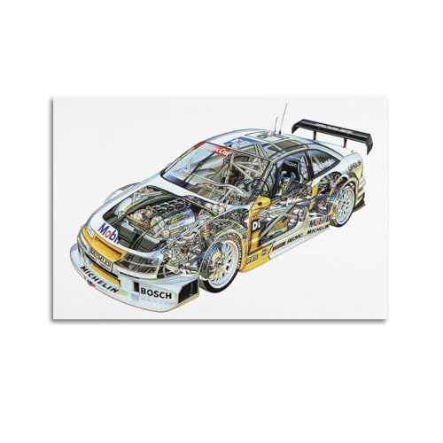 NIZIEE Vintage Rennwagen-Poster für Opel Calibra, Anatomie-Diagra, dekoratives Gemälde, Leinwand-Poster, 30 x 45 cm NIZIEE Vintage Rennwagen-Poster für Opel Calibra, Anatomie-Diagra, dekoratives Gemälde, Leinwand-Poster, 30 x 45 cm von NIZIEE
