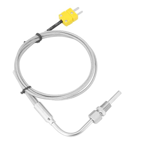 NIZUUONE Abgas -Temperatur -Sonde EGT Thermoelement mit Exponierter Spitze und Stecker, Schnellreaktion und Hohem Temperaturwiderstand, Passt zu Allen Temperaturkontrollern von NIZUUONE