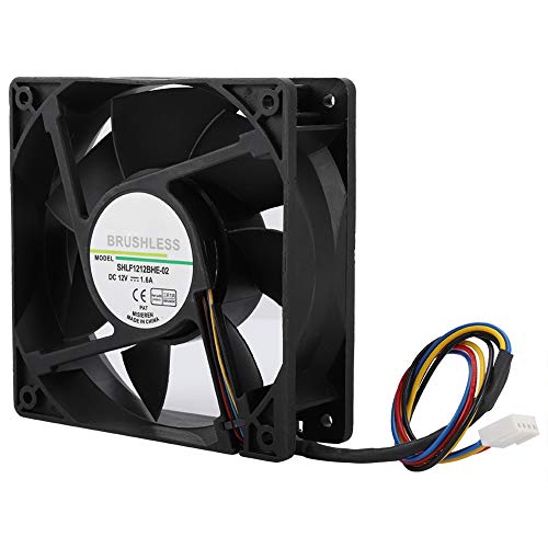 NIZUUONE Advanced Design DC12V 1,6A 12 Cm Temperaturkontrolle PWM -Kühlventilator Kühler für die Abteilung von - Einfache Installation 12 V Kühlventilator von NIZUUONE