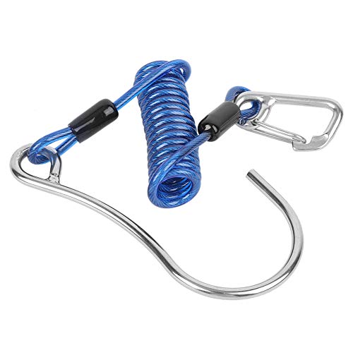 NIZUUONE Diving Hook Marine Grade Edelstahl Schnellrelease Corallen-Gesteinsschutz mit 1, Stahldrahtfeder Seil für Drift-Tauchfischereizubehör (Blue) von NIZUUONE