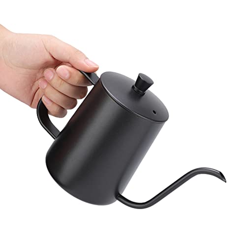 NIZUUONE Edelstahl -Schwanenhals -Tropftopf, Professionelles Fine Tipp Design, Leicht zu Reinigend, Perfektes für Kaffee Tropffilter Enthusiasten (350 ml Teflon Black) von NIZUUONE