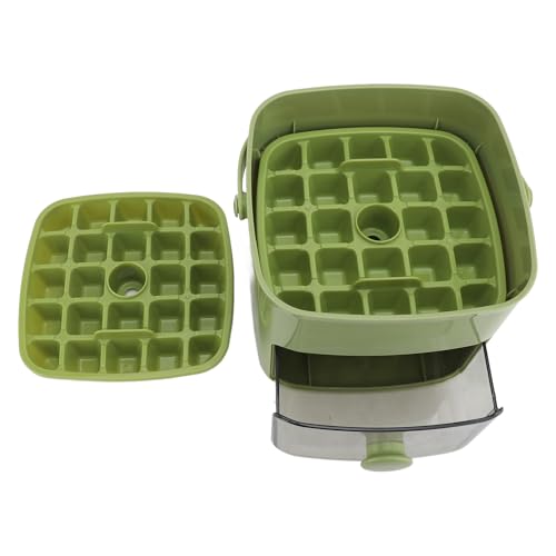 NIZUUONE Eiswürfelschale mit Deckel 2 Pack Ice Tabletts mit Aufbewahrungsbehälter 120 Würfel Kapazität Easy Release Taste Food Grade PP Material mit Silikongriff für Whisky Cocktails (GREEN) von NIZUUONE