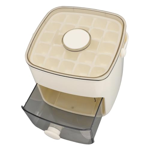 NIZUUONE Eiswürfelschale mit Deckel 2 Pack Ice Tabletts mit Aufbewahrungsbehälter 120 Würfel Kapazität Easy Release Taste Food Grade PP Material mit Silikongriff für Whisky Cocktails (milchweiß) von NIZUUONE