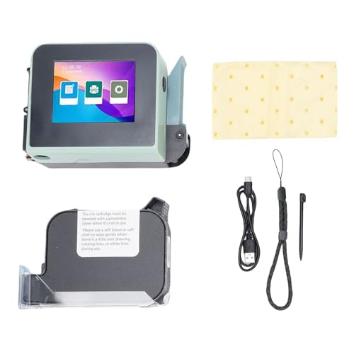 NIZUUONE Handheld -Tintenstrahldrucker, Tragbare Industrie -Codierungsmaschine mit 2,4 -Zoll -Touchscreen für Text Barcode -Datumsdruck auf Karton Metalllagerlager Fabrik Verwendung von NIZUUONE