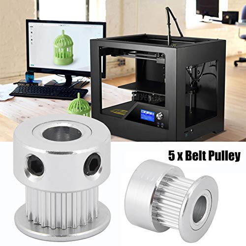 NIZUUONE Hochwertige 2GT -Timing -Riemenscheibe Zahnrad 20 Zähne 6,35 Mm Bohrung 5pcs für 3D Drucker Aluminium Silber NIZUUONE Hochwertige 2GT -Timing -Riemenscheibe Zahnrad 20 Zähne 6,35 Mm Bohrung 5pcs für 3D Drucker Aluminium Silber von NIZUUONE