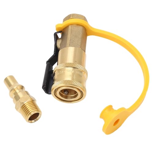 NIZUUONE Propanschlauch -Adapter Bequemes Absperrventil für Tragbare Grills RV -Reisende 1/4 Zoll von NIZUUONE